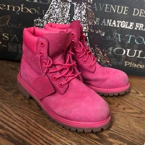 hot pink timbs